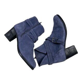 Matisse NIB Harper Blue Suede 3" Heel Ankle Boots Size 11